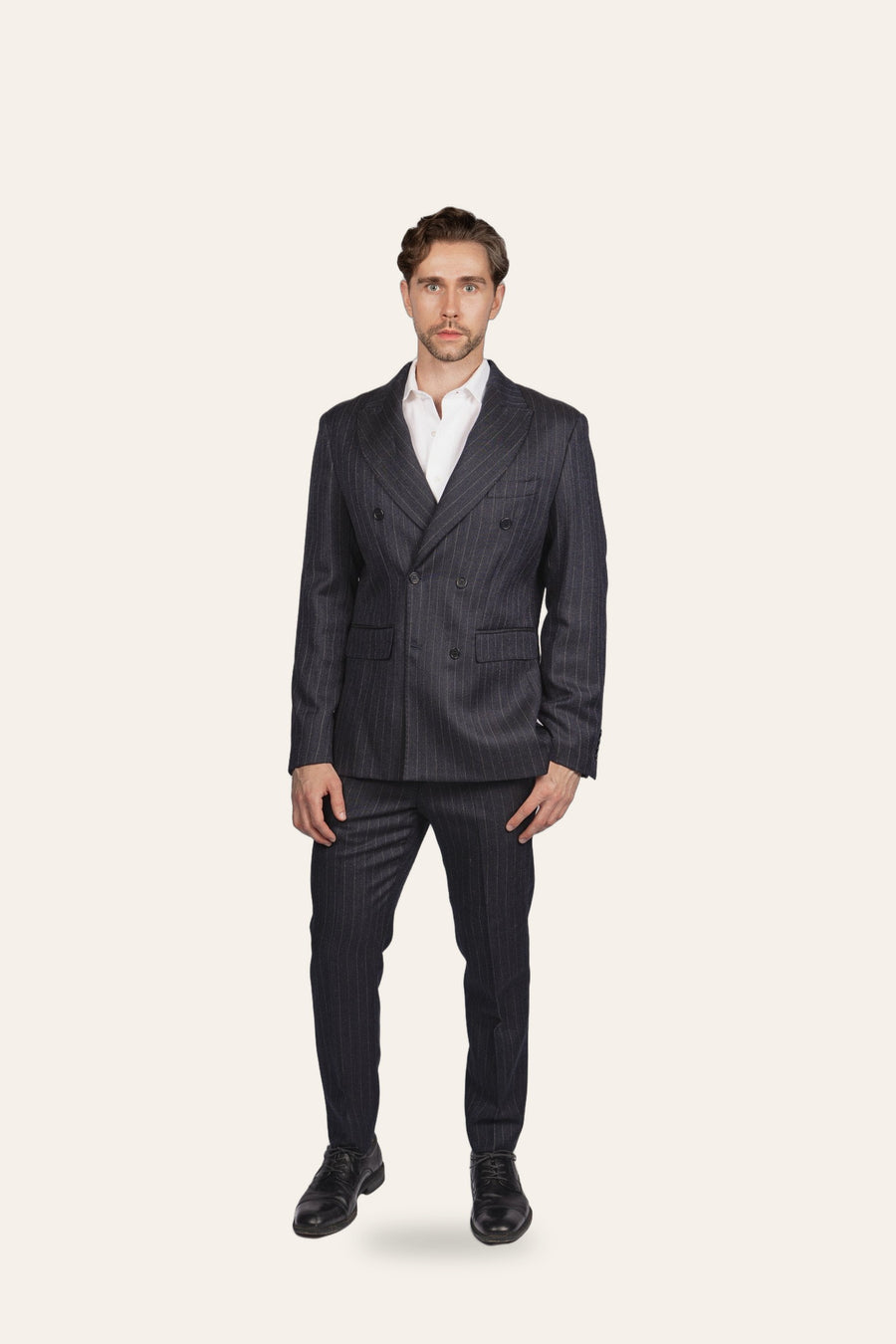 Virgin Wool Pinstripe Blazer — Men's